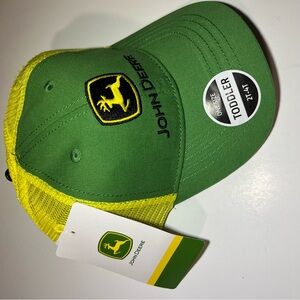 John Deere Hat Toddler OS Trademark Trucker Baseball Mesh Snap Back Green Yellow